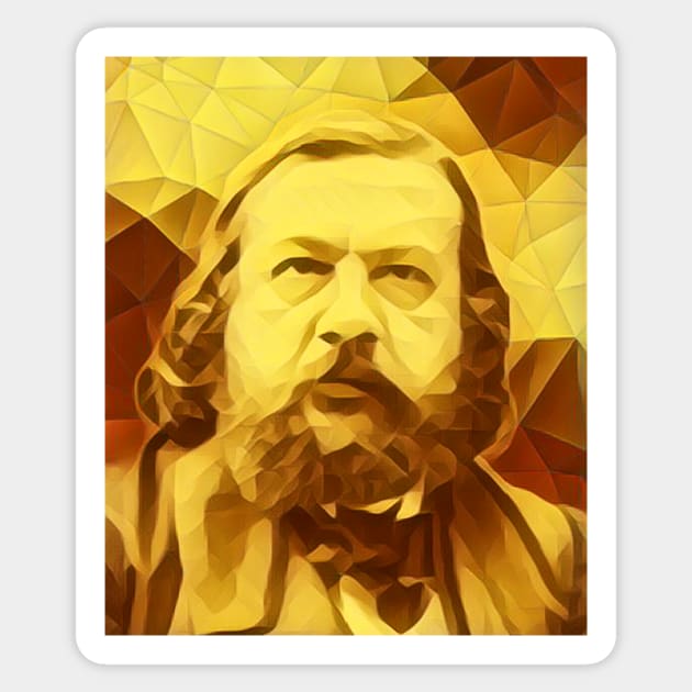 Theophile Gautier Golden Portrait | Theophile Gautier Artwork 9 Sticker by JustLit